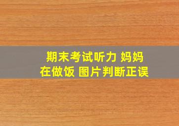 期末考试听力 妈妈在做饭 图片判断正误